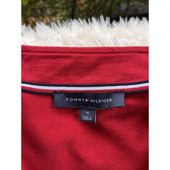 Tommy Hilfiger Military Band Open Cotton Jacket Red Button detailed Medium EUC - Picture 4 of 6